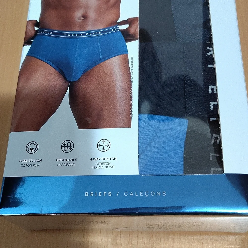 Perry Ellis Men's 5- Cotton Stretch Briefs Large (36-38) - Picture 3 of 6